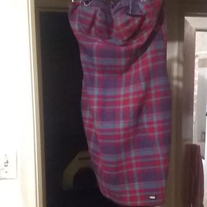 Plaid wool mini dress